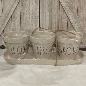 Rae Dunn Planter Set with Tray